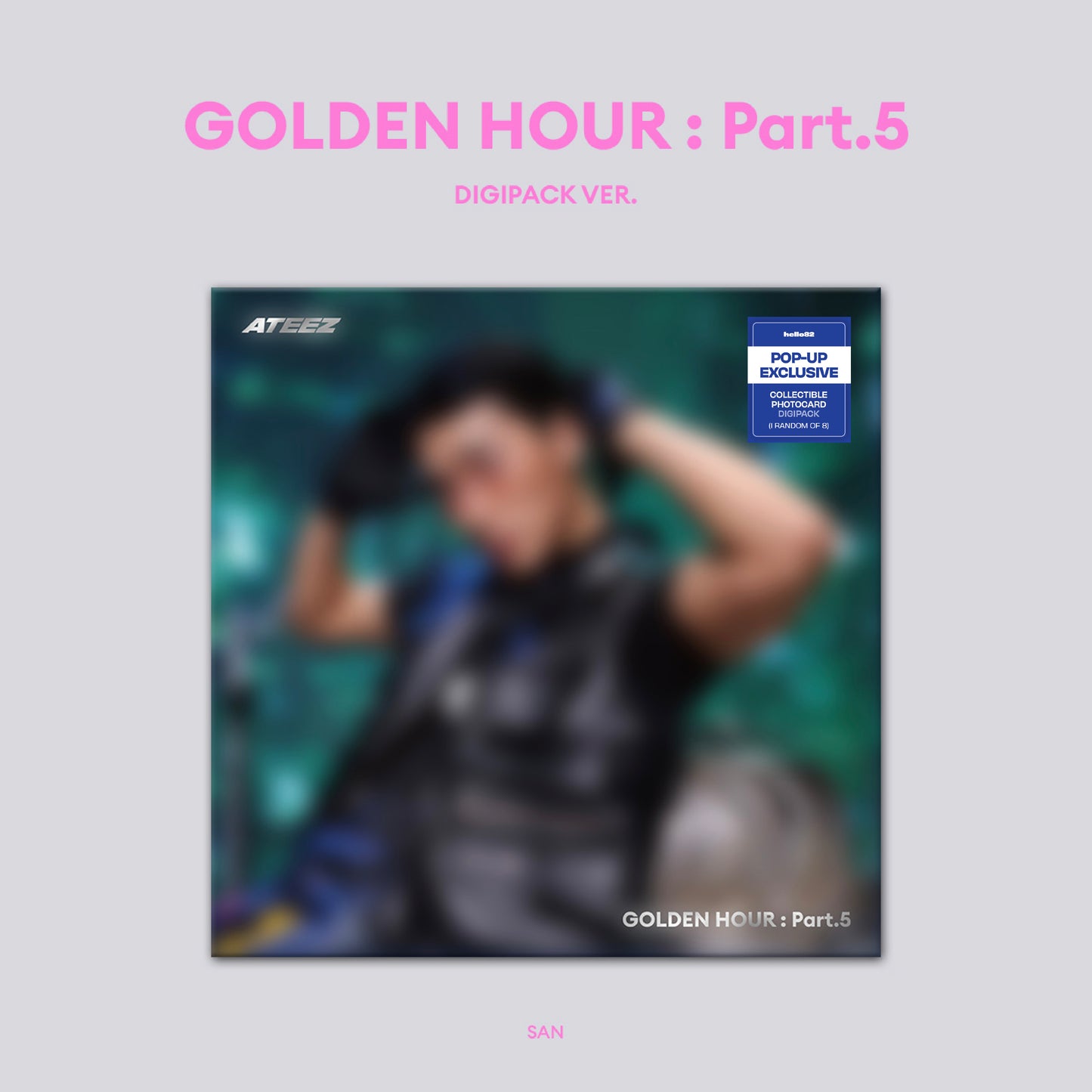 (PRE-ORDER) [hello82] [POP-UP EXCLUSIVE] ATEEZ - GOLDEN HOUR : PART.5 MEMBER DIGIPACK (8 VERSIONS) RANDOM