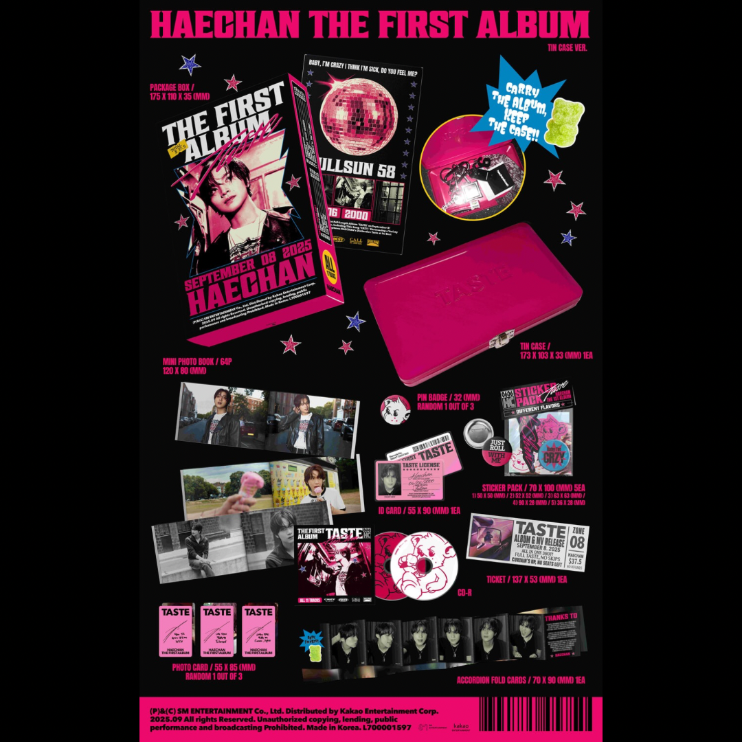 (PRE-ORDER) HAECHAN - 1ST ALBUM [TASTE] (TIN CASE VER.) - LightUpK