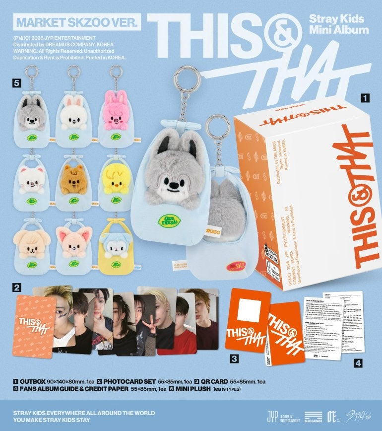 (PRE-ORDER) STRAY KIDS - THIS & THAT (MARKET SKZOO VER.) (9 VERSIONS) RANDOM