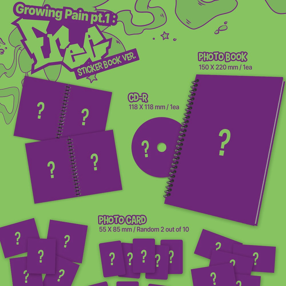 YOUNG POSSE - EP [GROWING PAIN PT.1 : FREE] (STICKER BOOK VER.)