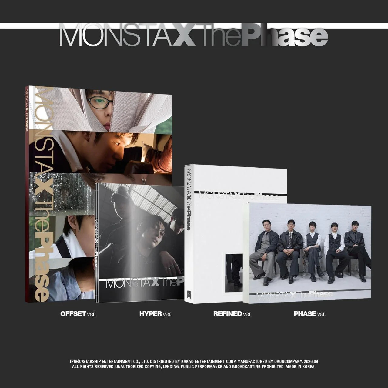 (PRE-ORDER) MONSTA X - THE PHASE (4 VERSIONS)
