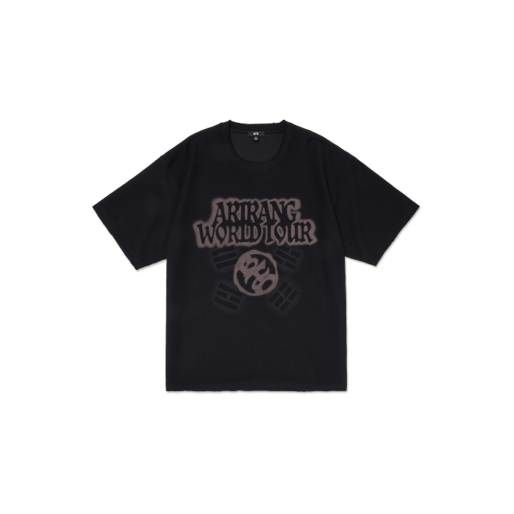 (PRE-ORDER) BTS - S/S TOUR T-SHIRT (Black) (4 SIZES) - LightUpK