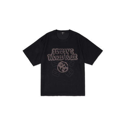 (PRE-ORDER) BTS - S/S TOUR T-SHIRT (Black) (4 SIZES) - LightUpK