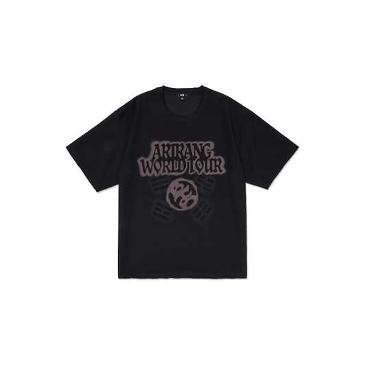(PRE-ORDER) BTS - S/S TOUR T-SHIRT (Black) (4 SIZES) - LightUpK