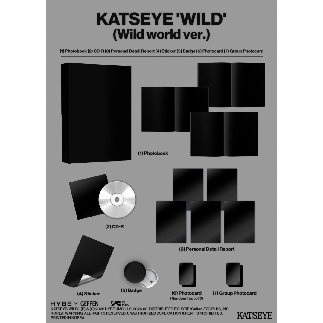 (PRE-ORDER) KATSEYE - WILD (2 VERSIONS) RANDOM - LightUpK