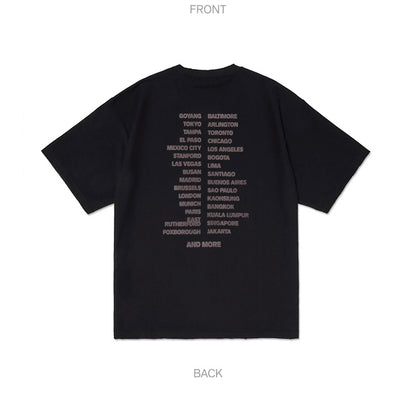 (PRE-ORDER) BTS - S/S TOUR T-SHIRT (Black) (4 SIZES) - LightUpK