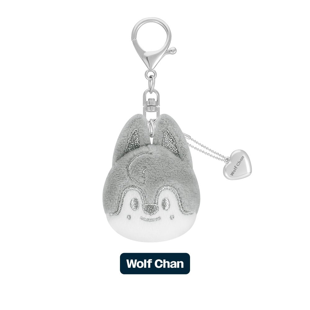 (PRE-ORDER) STRAY KIDS - DOMINATE : CELEBRATE POP-UP STORE MD - SKZOO FACE KEYRING SILVER VER. (8 VERSIONS) - LightUpK