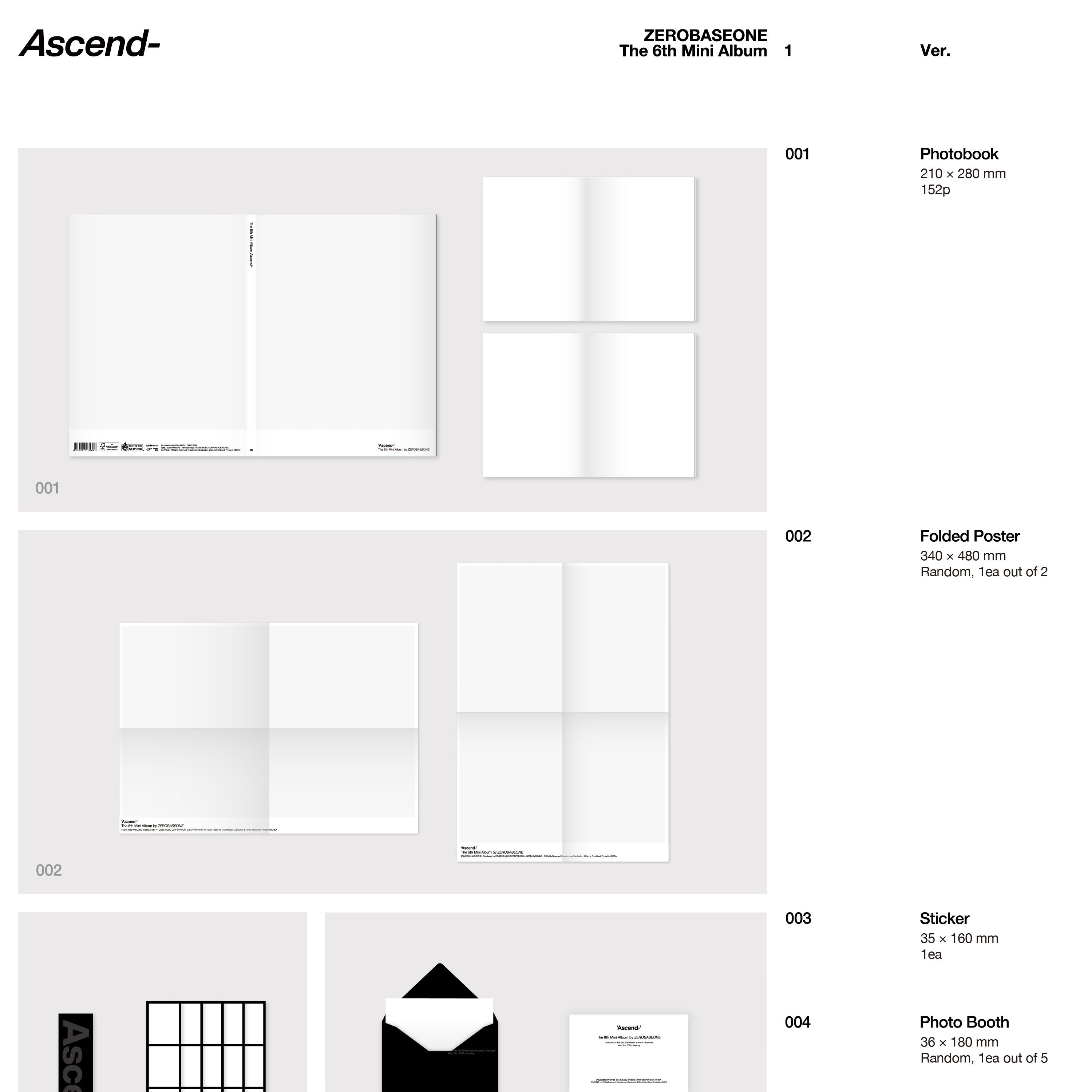 (PRE-ORDER) ZEROBASEONE - THE 6TH MINI ALBUM [ASCEND-] (2 VERSIONS) RANDOM - LightUpK