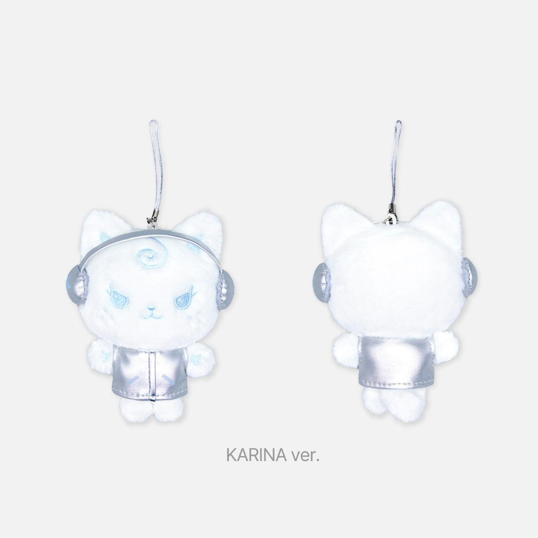 (PRE-ORDER) AESPA - 2025-26 AESPA LIVE TOUR [SYNK : AEXIS LINE] : FANLIGHT DOLL KEY RING (SILVER VER.) (4 VERSIONS) - LightUpK