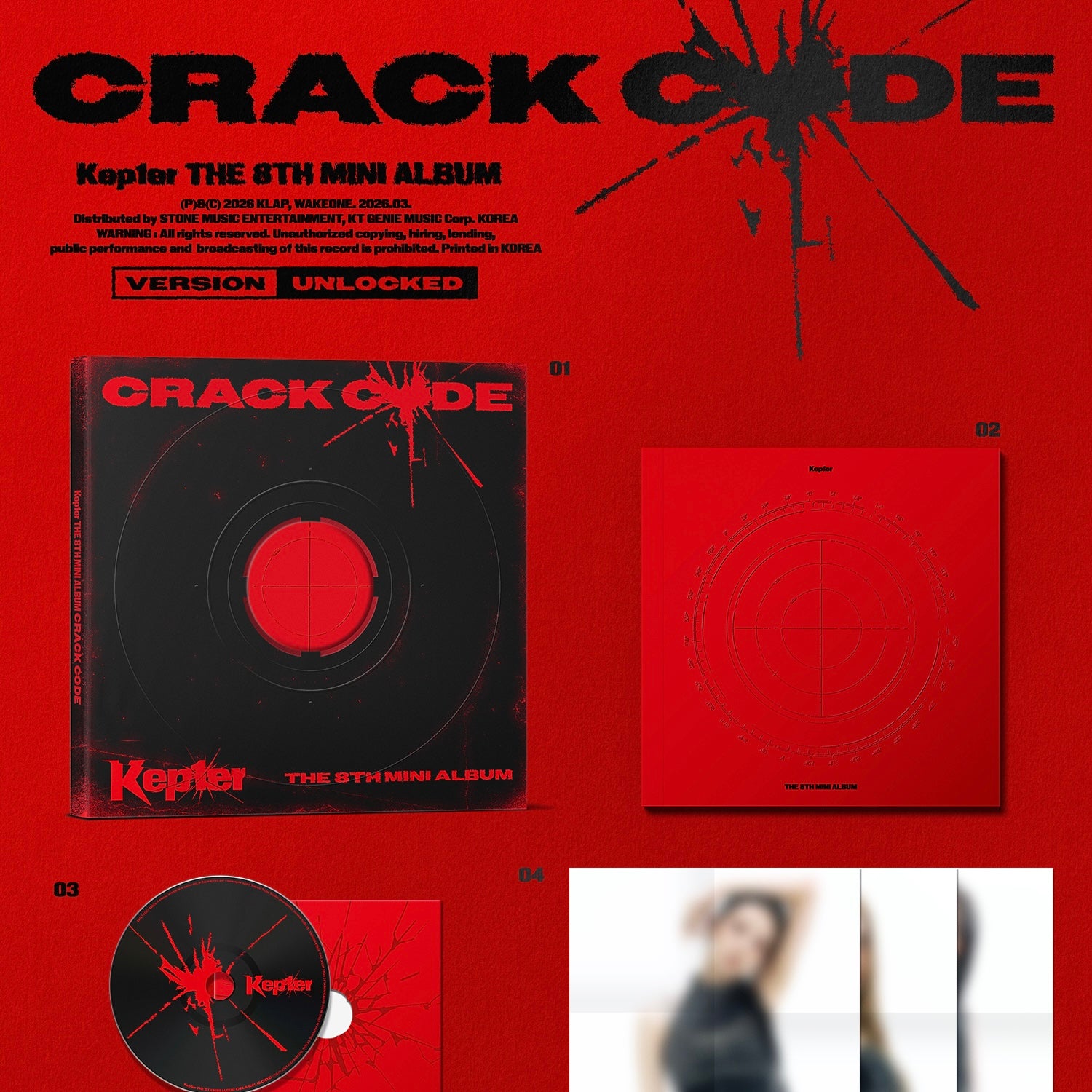 (PRE-ORDER) KEP1ER - THE 8TH MINI ALBUM [CRACK CODE] (2 VERSIONS) RANDOM - LightUpK