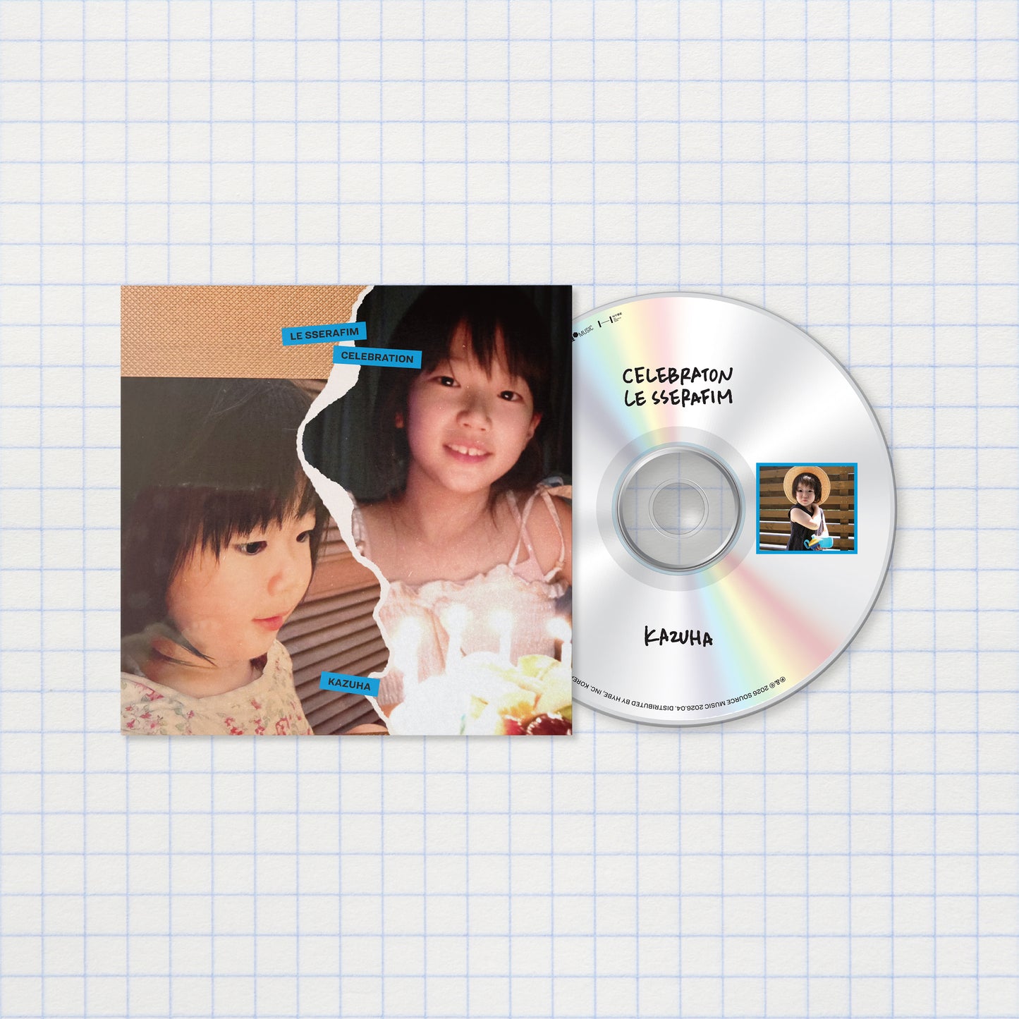 (PRE-ORDER) [HELLO82] LE SSERAFIM - 'CELEBRATION' SINGLE CD (6 VERSIONS) - LightUpK