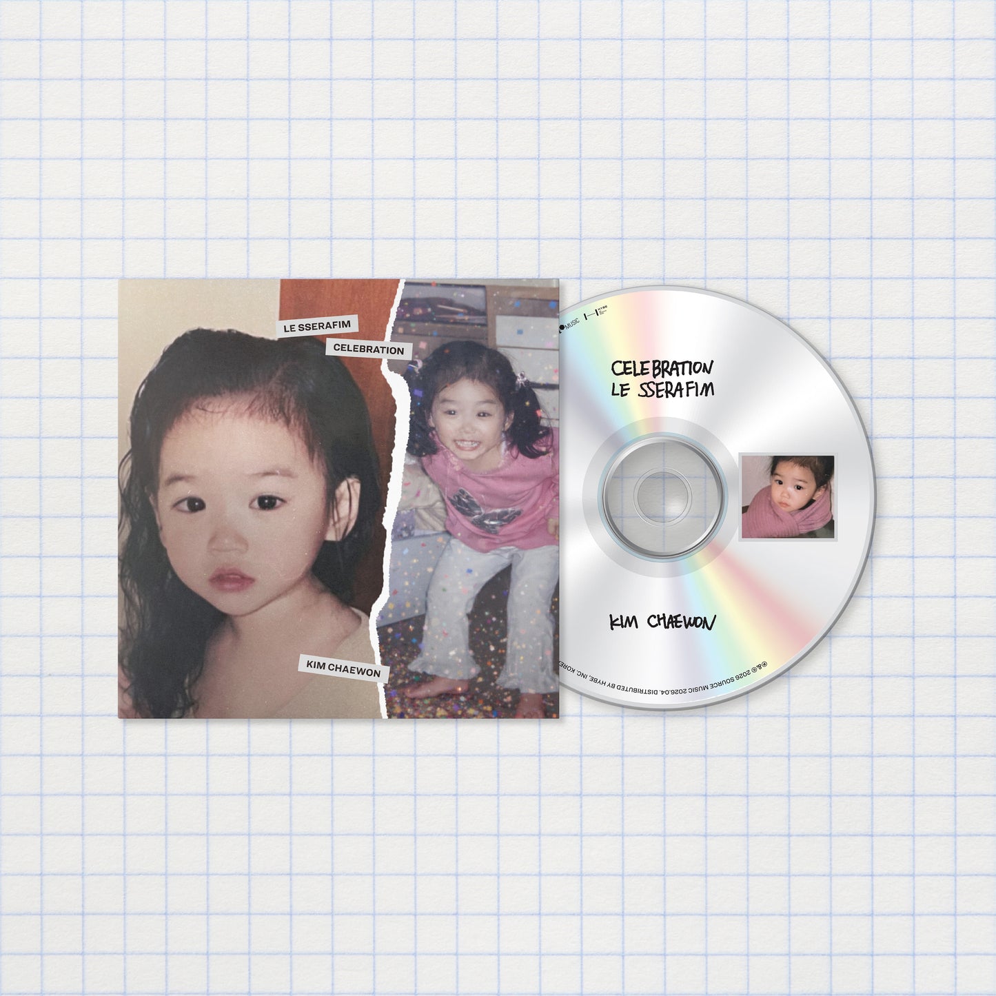 (PRE-ORDER) [HELLO82] LE SSERAFIM - 'CELEBRATION' SINGLE CD (6 VERSIONS) - LightUpK