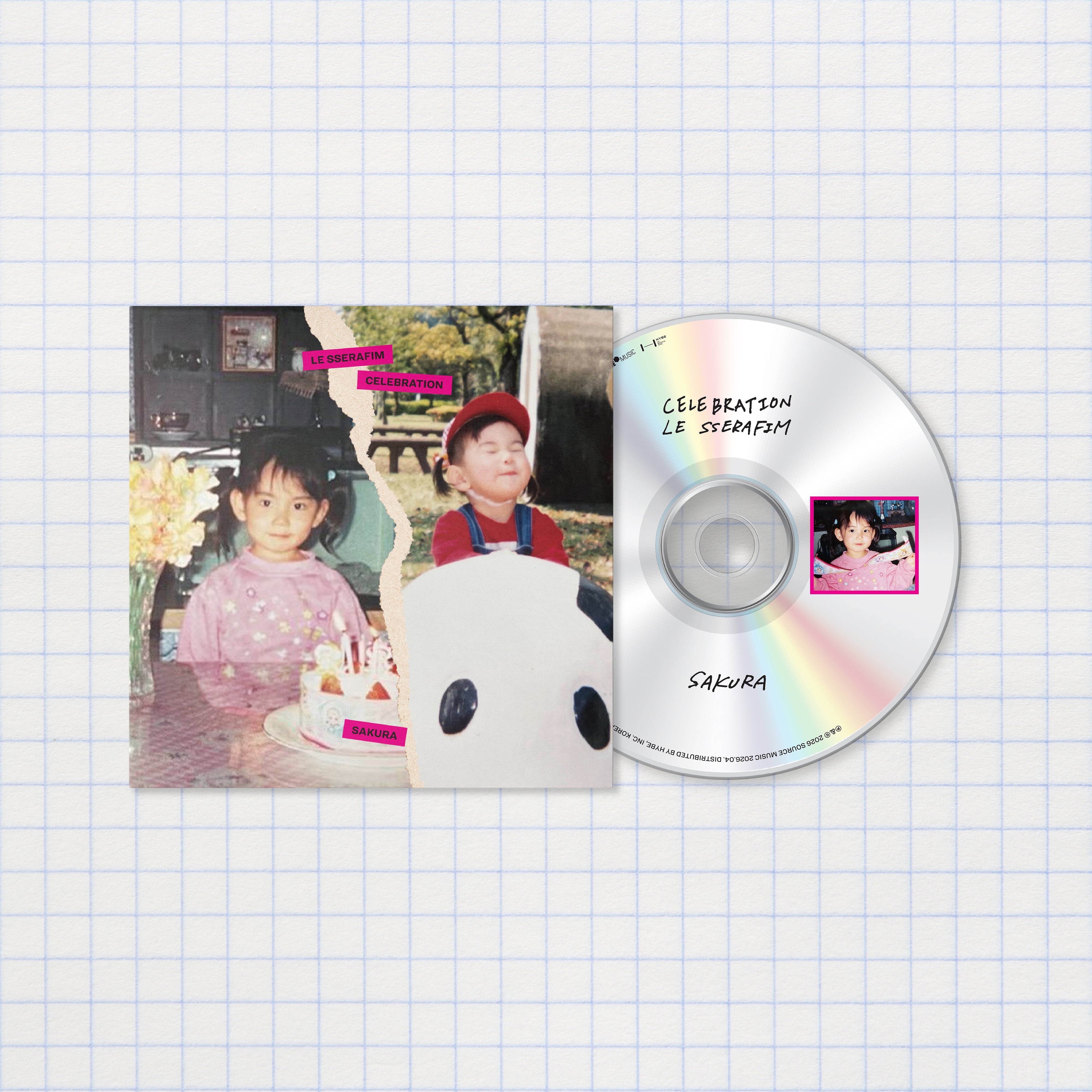 HELLO82] LE SSERAFIM - 'CELEBRATION' SINGLE CD (6 VERSIONS) – LightUpK