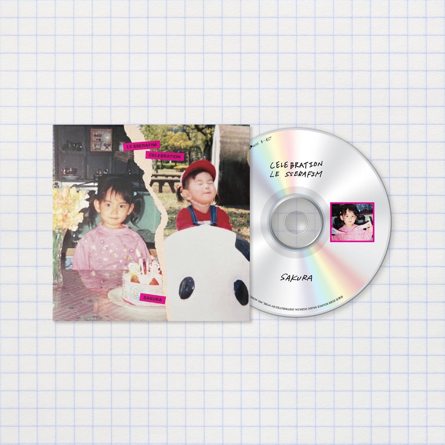 (PRE-ORDER) [HELLO82] LE SSERAFIM - 'CELEBRATION' SINGLE CD (6 VERSIONS) - LightUpK