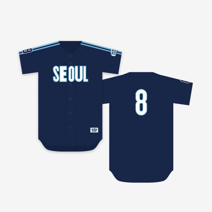 (PRE-ORDER) STRAY KIDS - BASEBALL JERSEY SEOUL Ver. - SKZOO EVERYWHERE ALL AROUND THE WORLD - LightUpK