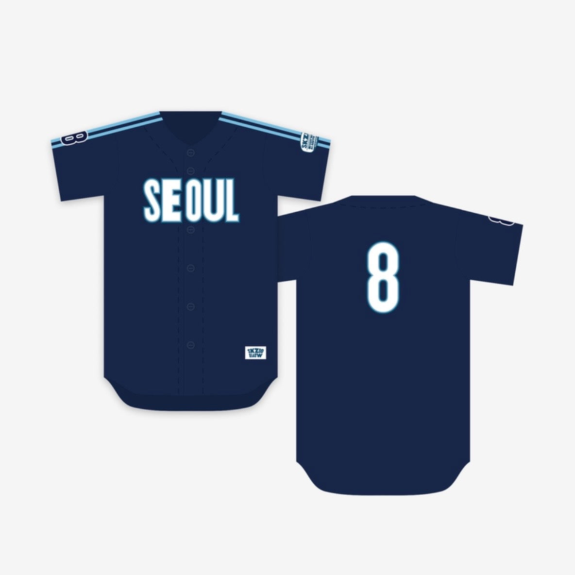 (PRE-ORDER) STRAY KIDS - BASEBALL JERSEY SEOUL Ver. - SKZOO EVERYWHERE ALL AROUND THE WORLD - LightUpK