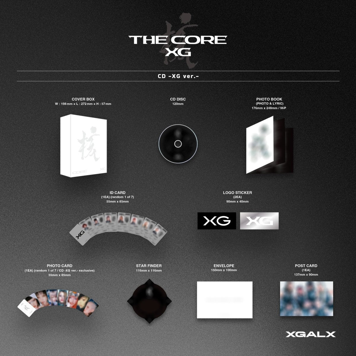 (PRE-ORDER) XG - 1ST FULL ALBUM [THE CORE - 核] XG VER. - LightUpK