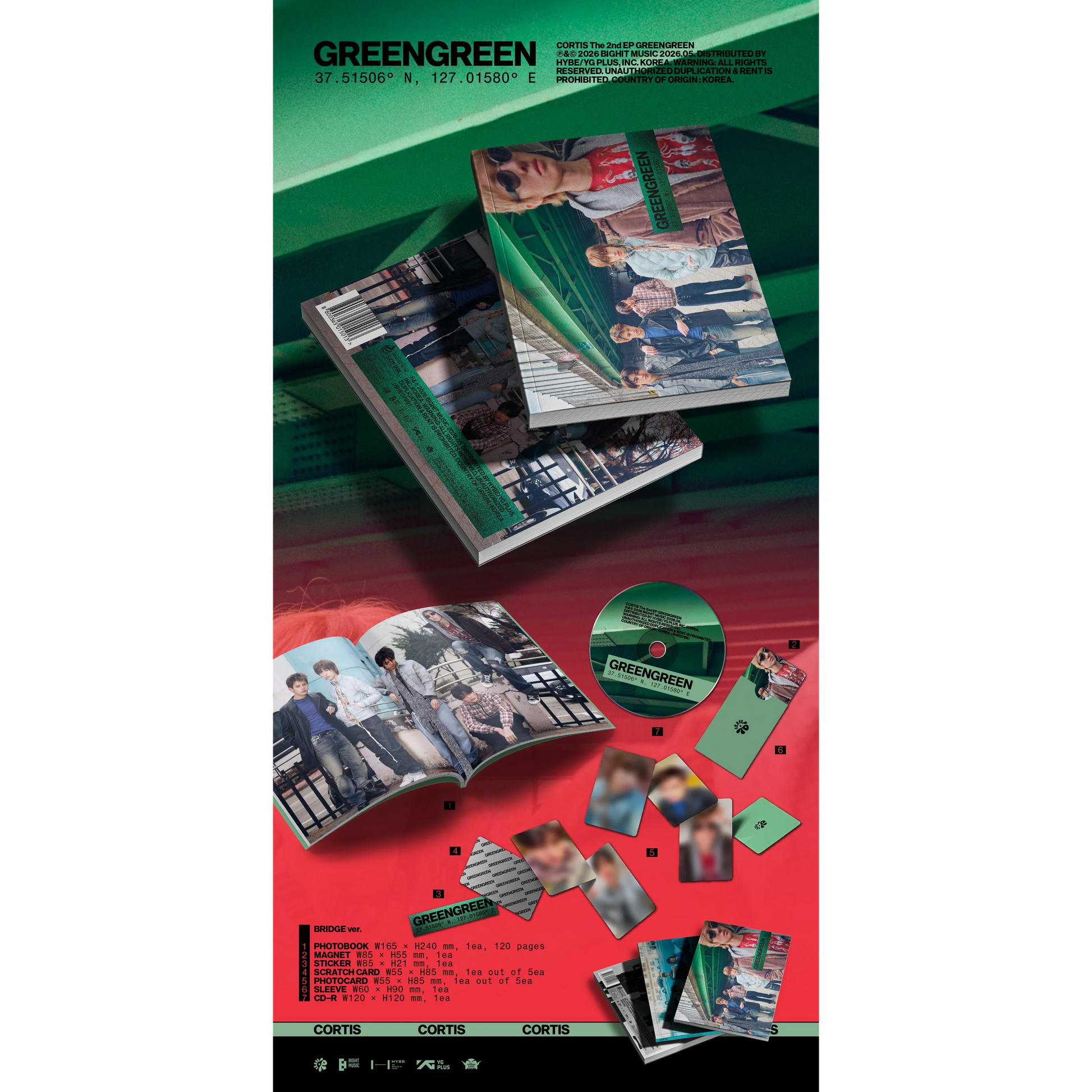 (PRE-ORDER) CORTIS - GREENGREEN (3 VERSIONS) RANDOM - LightUpK