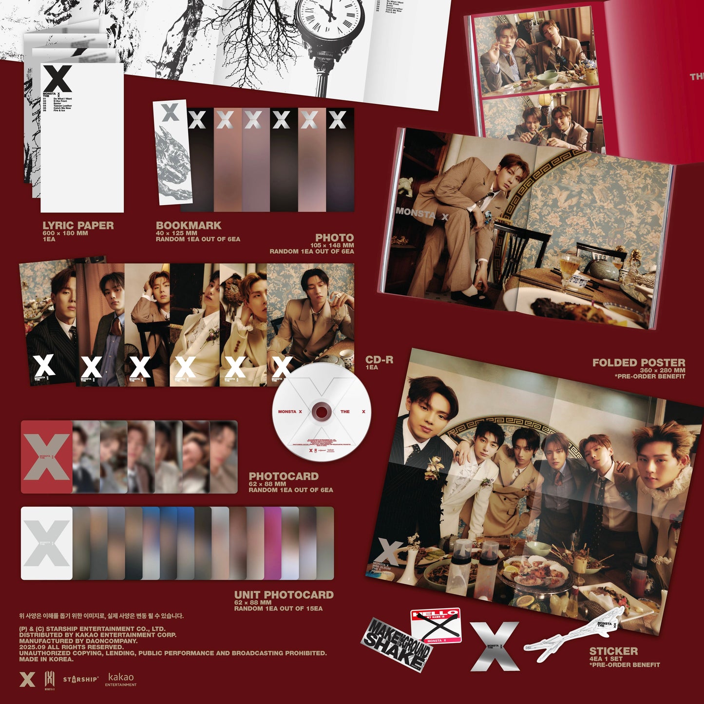 (PRE-ORDER) MONSTA X - THE X (4 VERSIONS) RANDOM - LightUpK