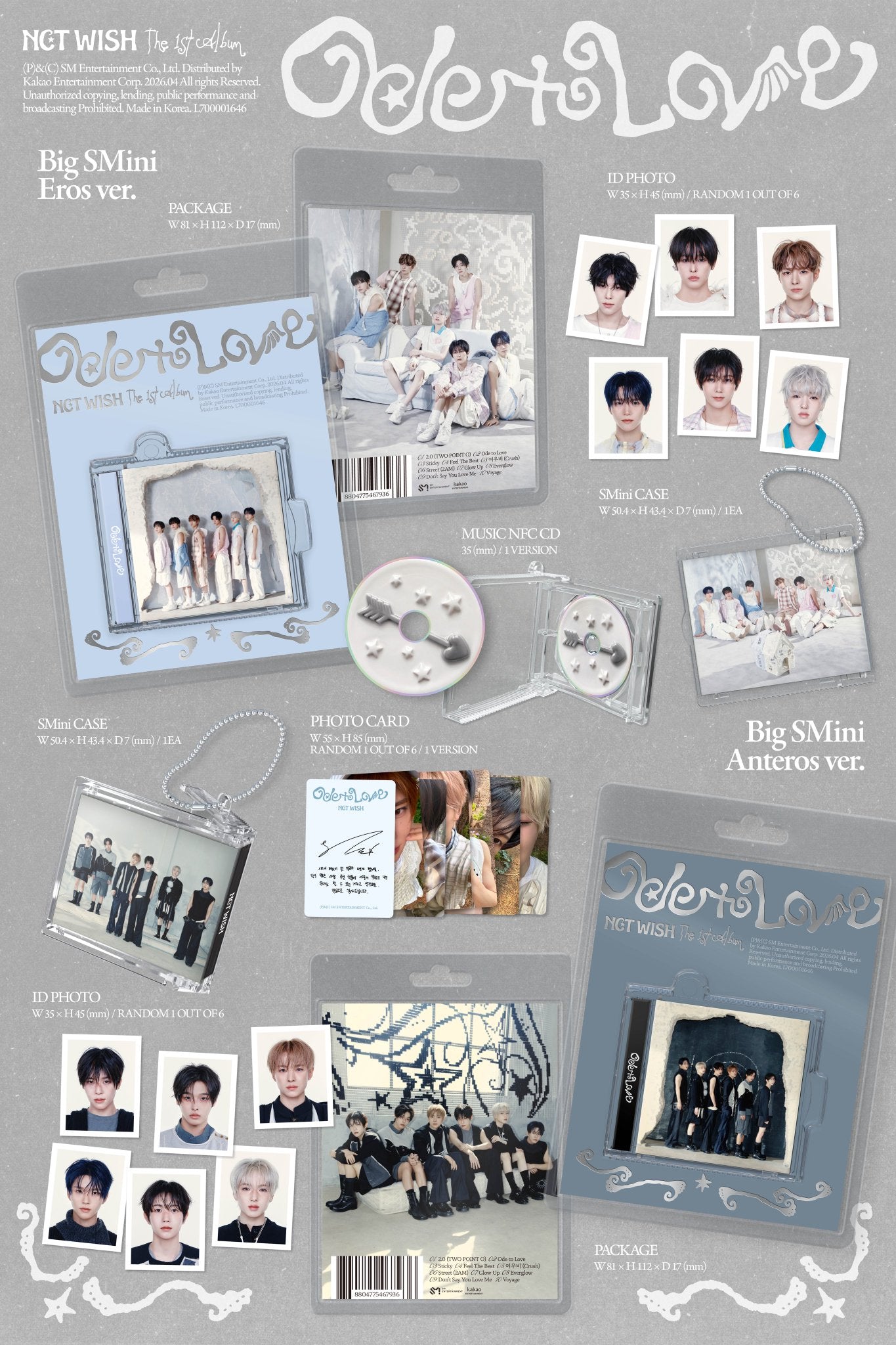 (PRE-ORDER) NCT WISH - 1ST ALBUM [ODE TO LOVE] (BIG SMINI VER.) (2 VERSIONS) RANDOM - LightUpK