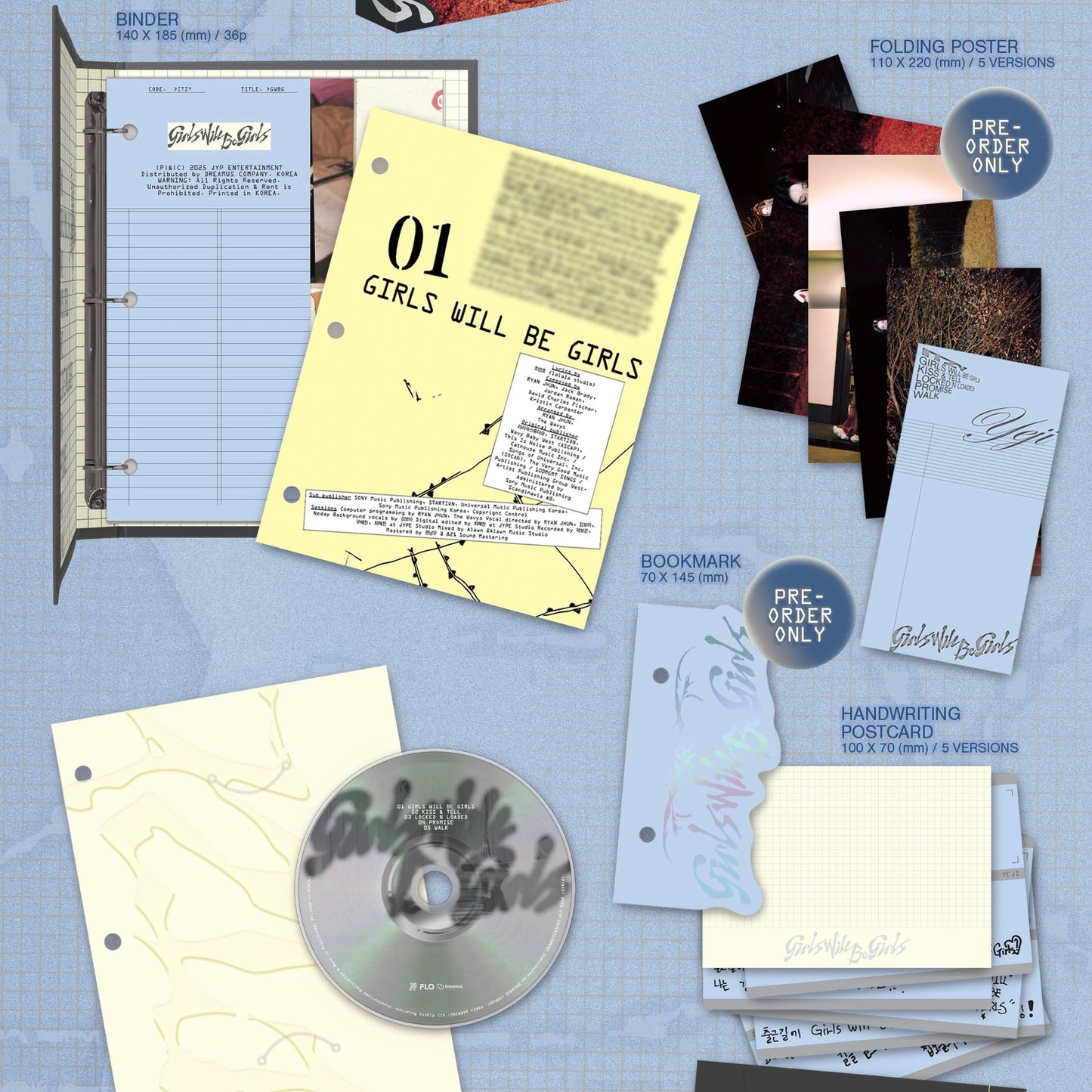 ITZY - [GIRLS WILL BE GIRLS] BINDER VER. (5 VERSIONS) - LightUpK