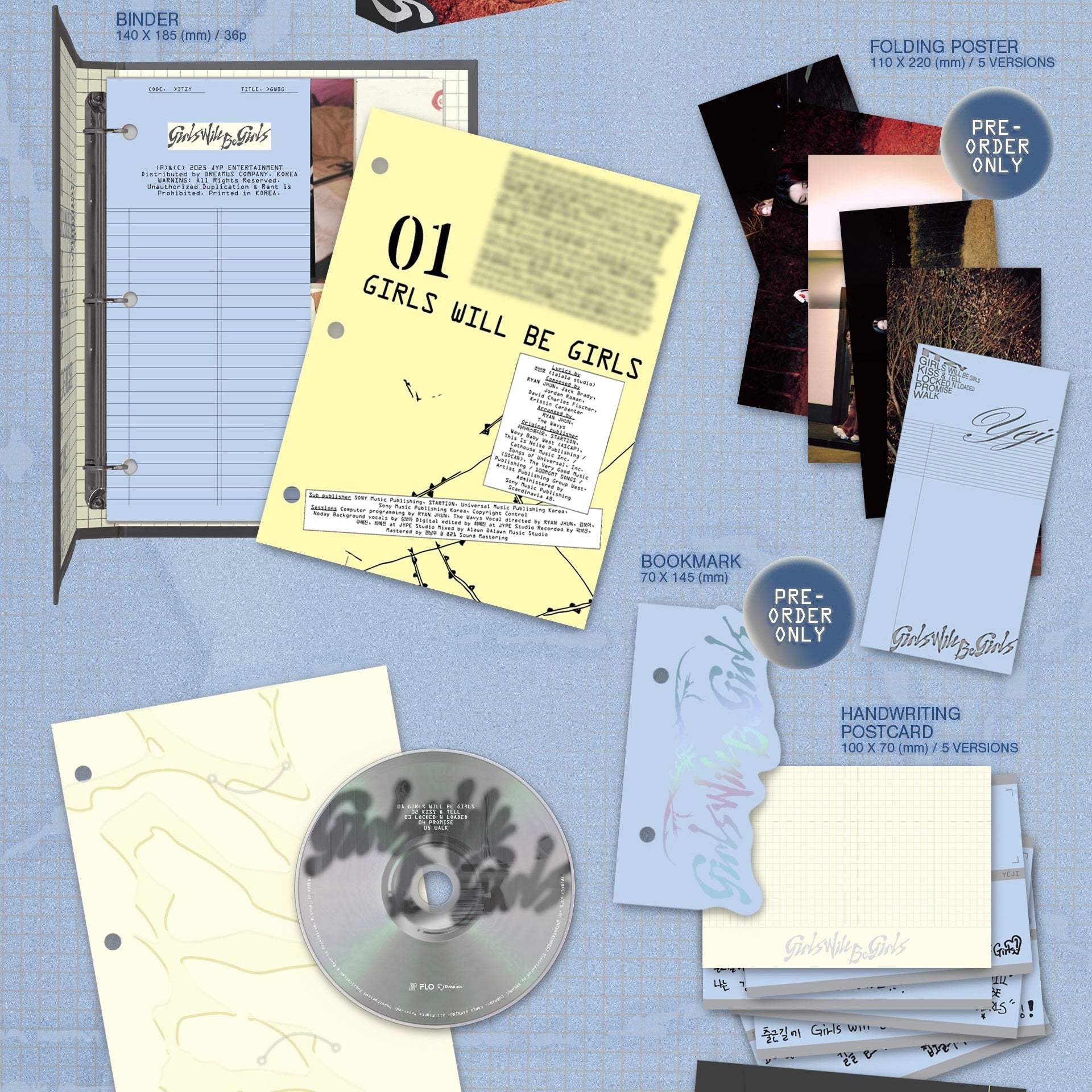 ITZY - [GIRLS WILL BE GIRLS] BINDER VER. (5 VERSIONS) - LightUpK