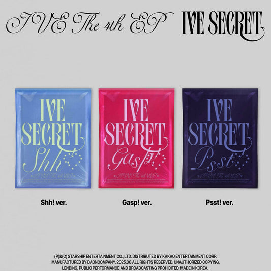 (PRE-ORDER) IVE - THE 4TH EP [IVE SECRET] (3 VERSIONS) RANDOM - LightUpK