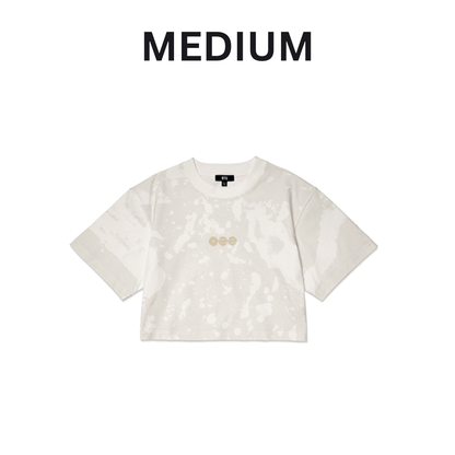 (PRE-ORDER) BTS - S/S CROP T-SHIRT (WHITE) (4 SIZES) - LightUpK