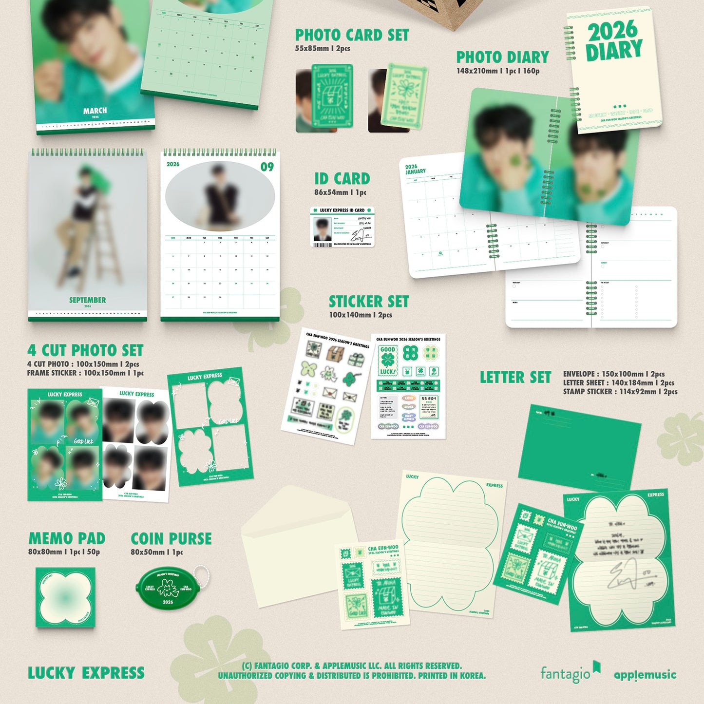 (PRÉCOMMANDE) CHA EUN-WOO - MEILLEURS VŒUX 2026 [LUCKY EXPRESS]