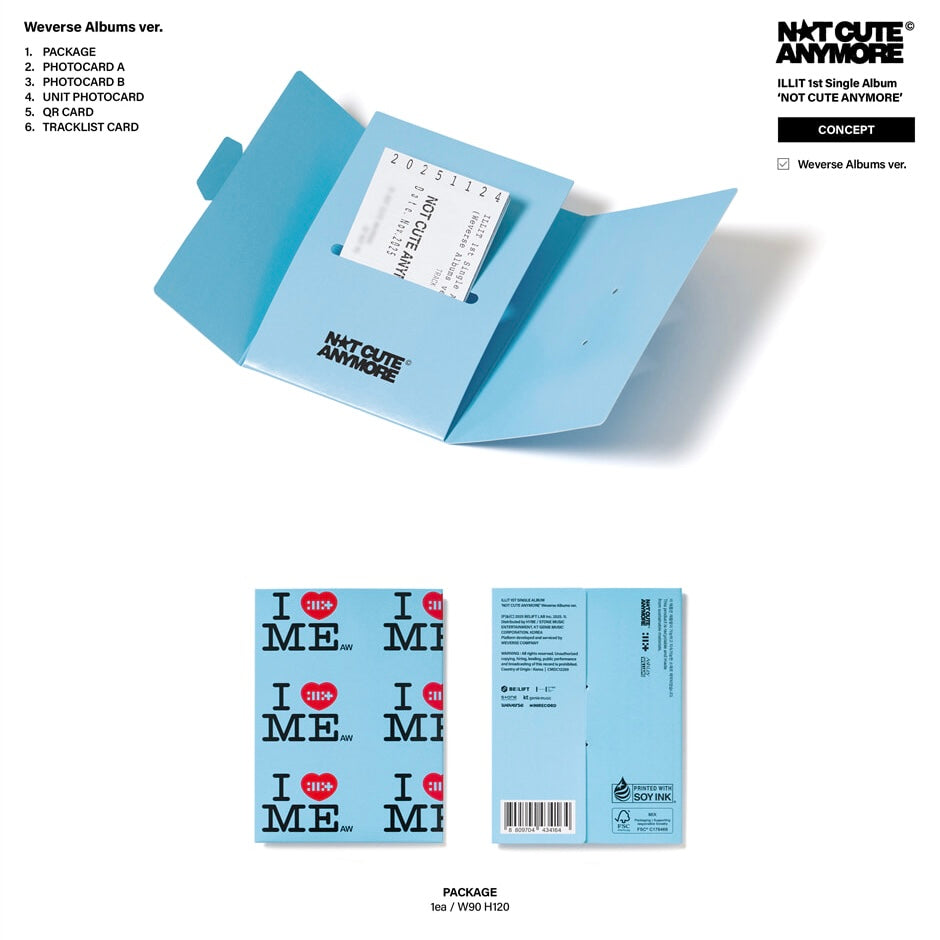 ILLIT - 1ST SINGLE ALBUM [NOT CUTE ANYMORE] (WEVERSE ALBUMS VER.)