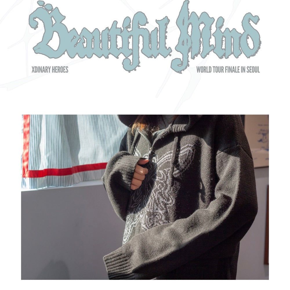 (PRE-ORDER) XDINARY HEROES - <BEAUTIFUL MIND> WORLD TOUR FINALE IN SEOUL MD - KNIT HOOD ZIP-UP - LightUpK