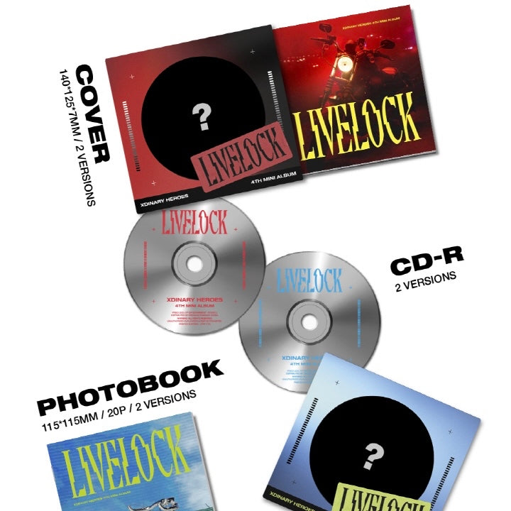 XDINARY HEROES - LIVELOCK (4TH MINI ALBUM)(DIGIPACK) (2 VERSIONS)