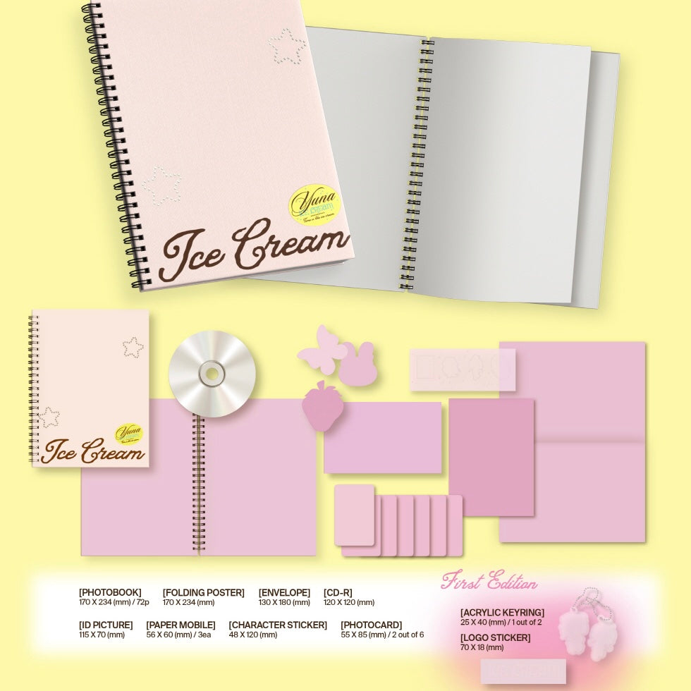 (PRE-ORDER) YUNA (ITZY) - 1ST MINI ALBUM [ICE CREAM] (2 VERSIONS) RANDOM - LightUpK