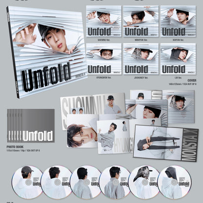 [HELLO82] [POP-UP EXCLUSIVE] MONSTA X - UNFOLD (DIGIPAK VER.) (6 VERSIONS) RANDOM - LightUpK