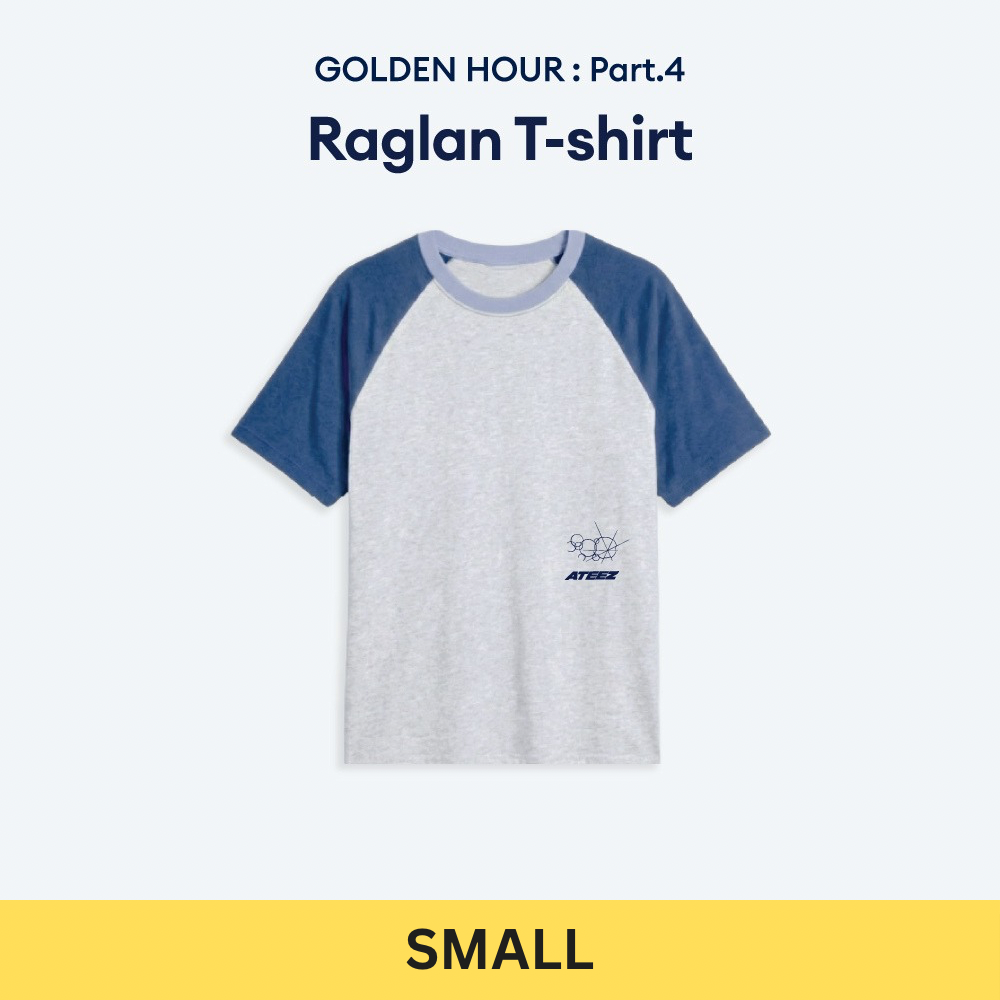 (PRE-ORDER) [HELLO82] ATEEZ - GOLDEN HOUR : PART.4 MERCH - RAGLAN T-SHIRT (3 SIZES) - LightUpK