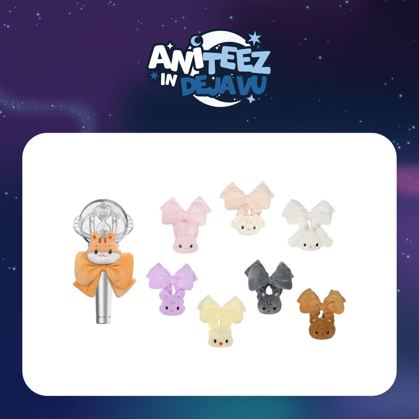(PRE-ORDER) ATEEZ X ANITEEZ POP-UP [ANITEEZ IN DEJAVU] MD - TINY LIGHT STICK SCRUNCHIE (8 VERSIONS)
