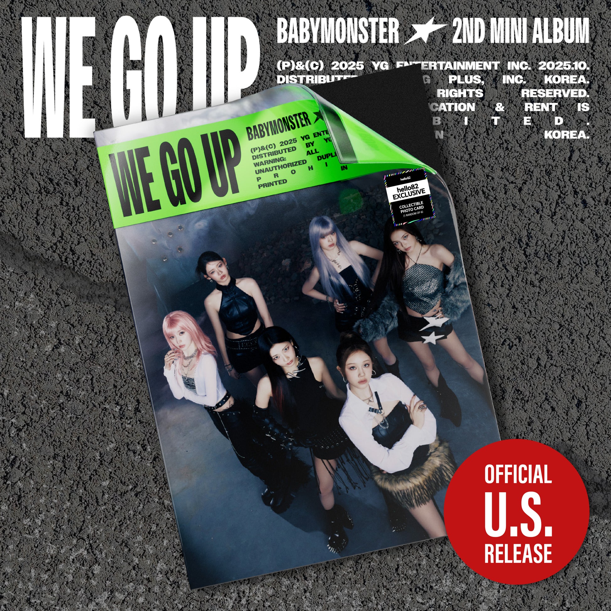 (PRE-ORDER) [HELLO82] (HELLO82 EXCLUSIVE) BABYMONSTER - WE GO UP (3 VERSIONS) - LightUpK