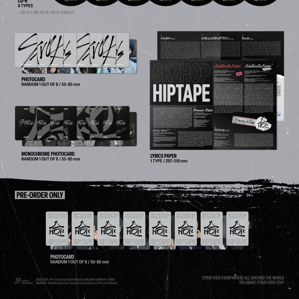 (PRE-ORDER) STRAY KIDS - SKZHOP HIPTAPE [合 (HOP)] (ACCORDION VER.) (8 VERSIONS) RANDOM