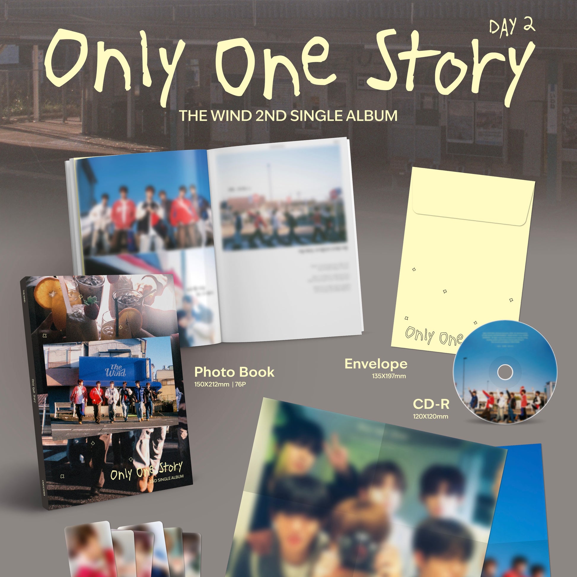 THE WIND - 2ND SINGLE ALBUM [ONLY ONE STORY] (2 VERSIONS) - LightUpK