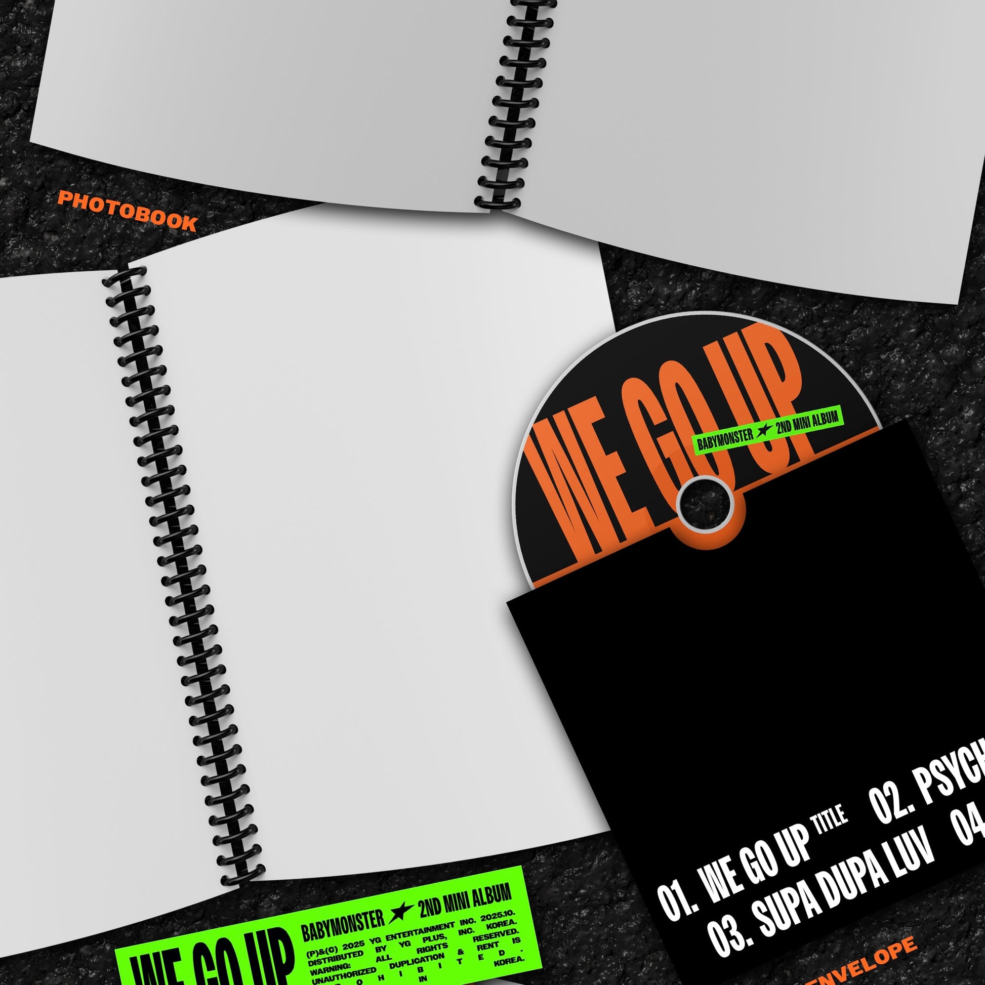 (PRE-ORDER) [HELLO82] (HELLO82 EXCLUSIVE) BABYMONSTER - WE GO UP (3 VERSIONS) - LightUpK