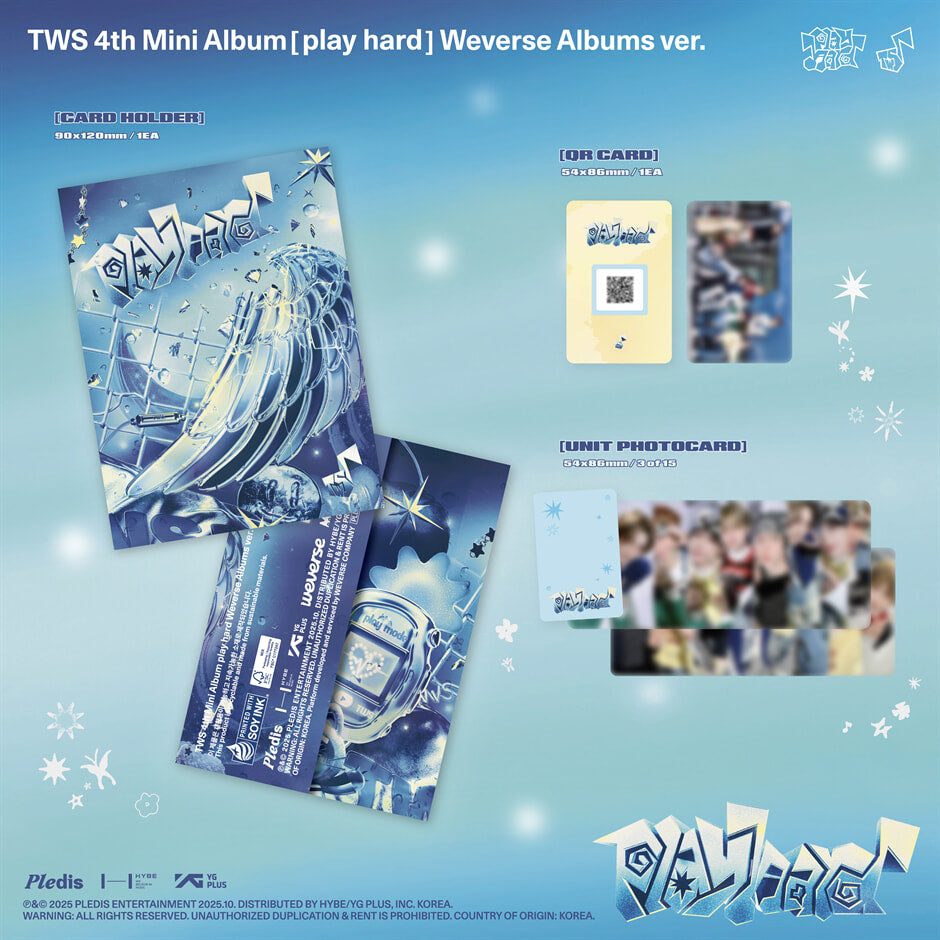 (PRE-ORDER) TWS - 4TH MINI ALBUM [PLAY HARD] (WEVERSE ALBUMS VER.) - LightUpK