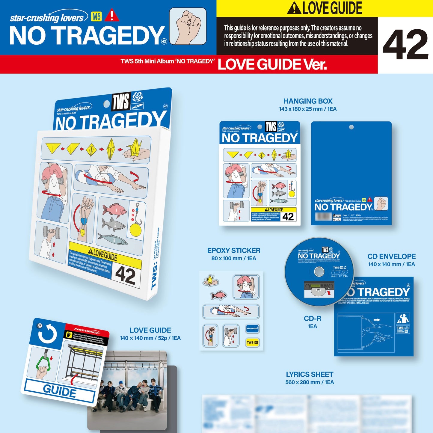 (PRE-ORDER) [HELLO82] [HELLO82 EXCLUSIVE] TWS - NO TRAGEDY (2 VERSIONS) - LightUpK
