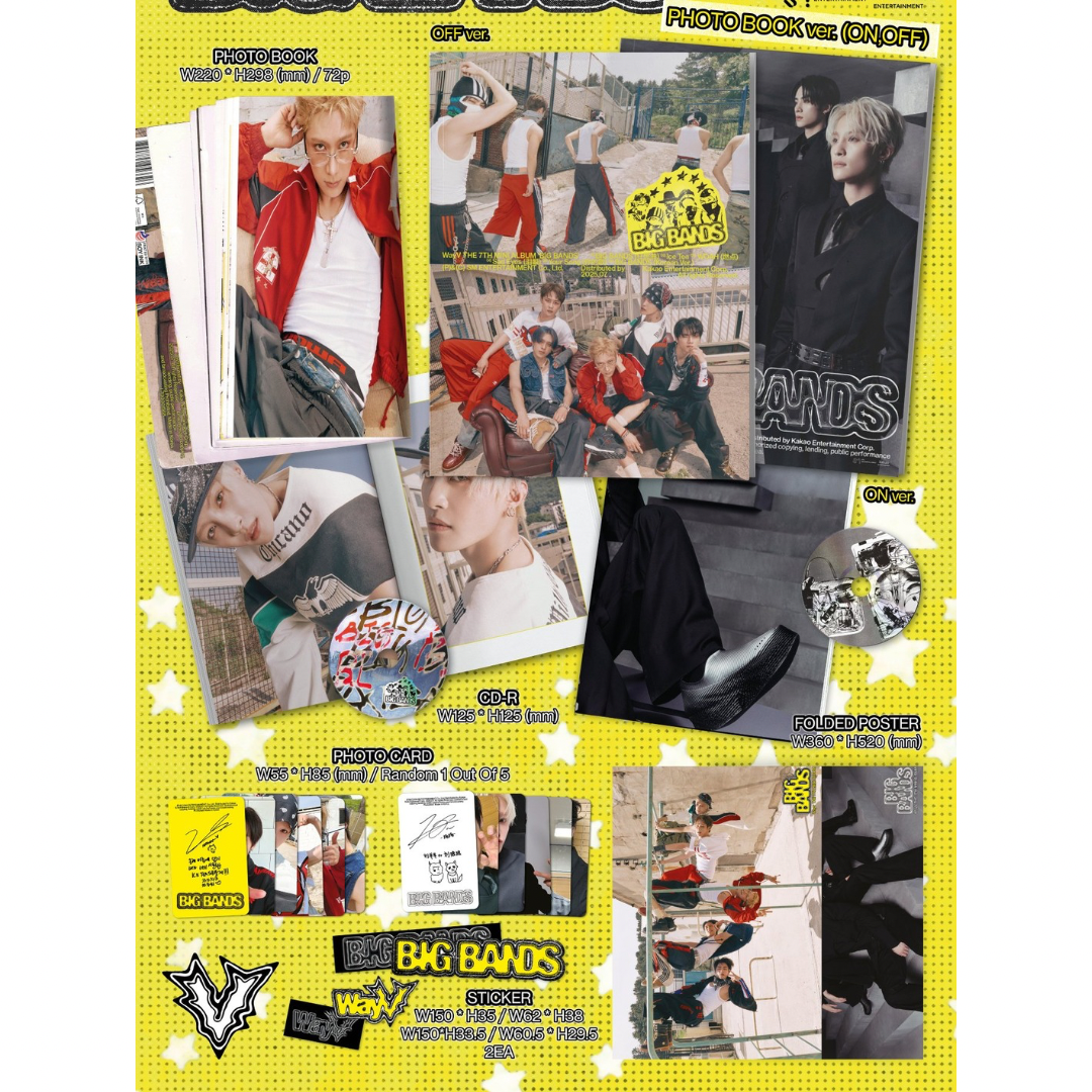 WAYV - 7TH MINI ALBUM [BIG BANDS] (PHOTO BOOK VER.) (2 VERSIONS) - LightUpK