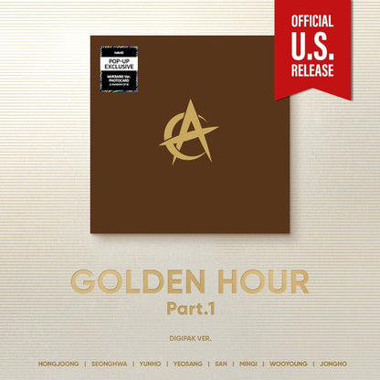 [HELLO82 EXCLUSIVE] [POP-UP EXCL.] ATEEZ - GOLDEN HOUR : PART 1 (DIGIPAK VER.) (8 VERSIONS)