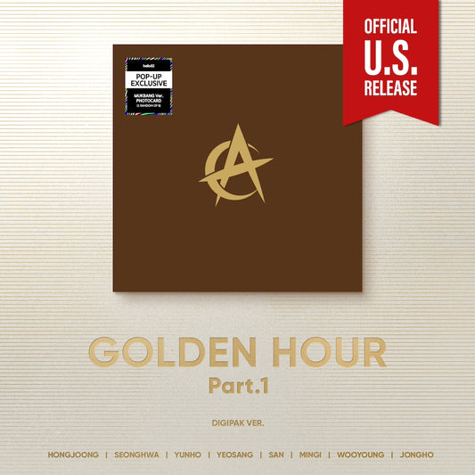 [EXCLUSIVITÉ HELLO82] [EXCL.POP-UP] ATEEZ - GOLDEN HOUR : PART 1 (DIGIPAK VER.) (8 VERSIONS)