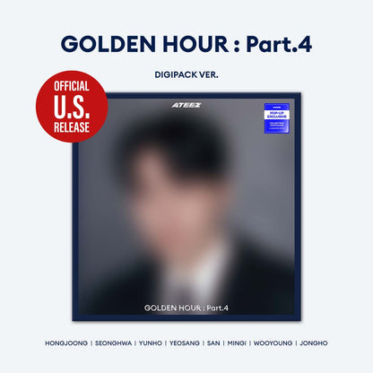 (PRE-ORDER) [HELLO82] [POP-UP EXCLUSIVE] ATEEZ - GOLDEN HOUR : PART.4 MEMBER DIGIPACK (8 VERSIONS) RANDOM