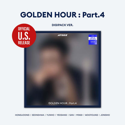 (PRE-ORDER) [HELLO82] [POP-UP EXCLUSIVE] ATEEZ - GOLDEN HOUR : PART.4 MEMBER DIGIPACK (8 VERSIONS) RANDOM