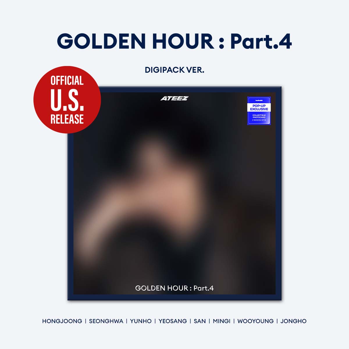 (PRE-ORDER) [HELLO82] [POP-UP EXCLUSIVE] ATEEZ - GOLDEN HOUR : PART.4 MEMBER DIGIPACK (8 VERSIONS) RANDOM