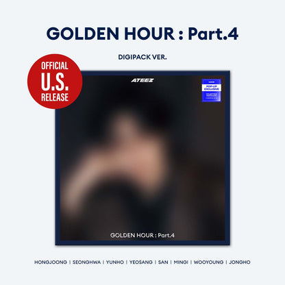 (PRE-ORDER) [HELLO82] [POP-UP EXCLUSIVE] ATEEZ - GOLDEN HOUR : PART.4 MEMBER DIGIPACK (8 VERSIONS) RANDOM