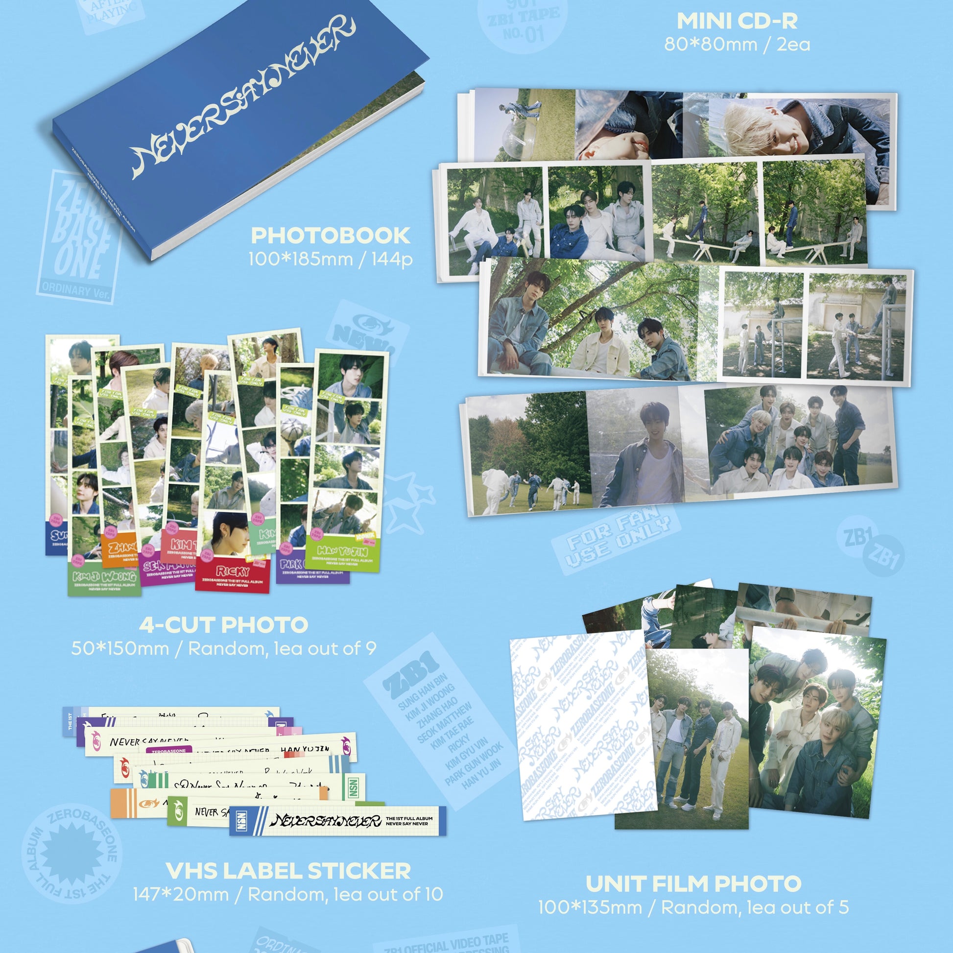 (PRE-ORDER) ZEROBASEONE - THE 1ST FULL ALBUM [NEVER SAY NEVER] PHOTOBOOK VER. (2 VERSIONS) RANDOM - LightUpK